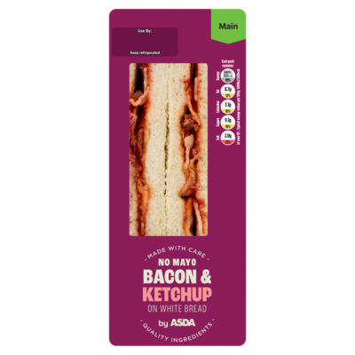 ASDA Bacon & Ketchup on White Bread