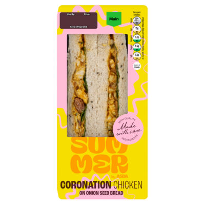 ASDA Summer by  Coronation Chicken on Onion Seed Bread