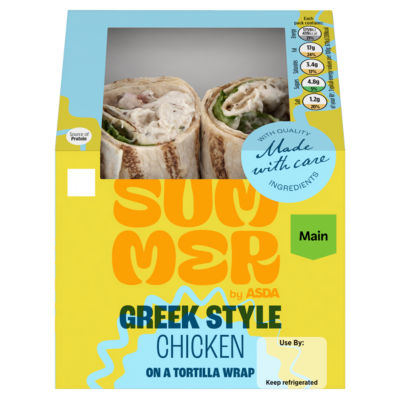 ASDA Summer by  Greek Style Chicken on a Tortilla Wrap