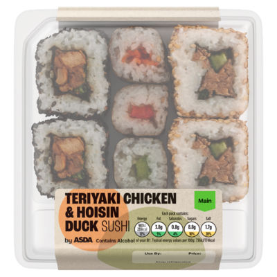 ASDA Teriyaki Chicken & Hoisin Duck Sushi