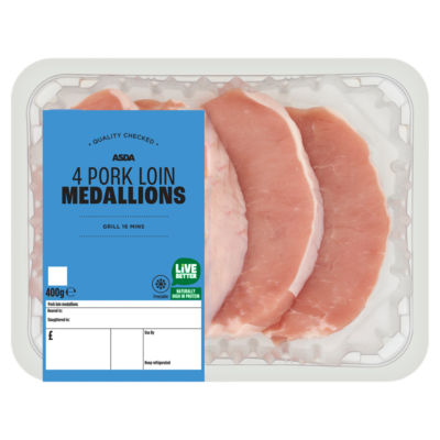 ASDA 4 Pork Loin Medallions 400g