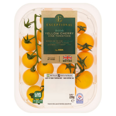 Exceptional by ASDA Exceptional by  British Yellow Cherry Vine Tomatoes 220g