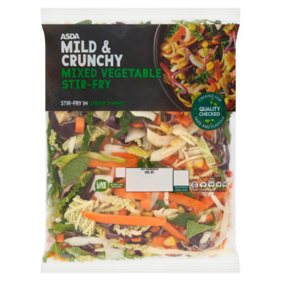 ASDA MILD & CRUNCHY MIXED VEGETABLE STIR-FRY 600g