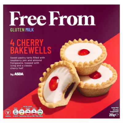 Free From By ASDA Free From by  4 Cherry Bakewells 205g