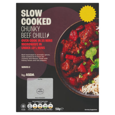 ASDA Slow Cooked Chunky Beef Chilli 550g