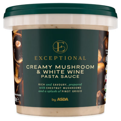 Exceptional by ASDA Creamy Mushroom & White Wine Pasta Sauce 350g