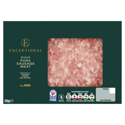 Exceptional by ASDA British Pork Sausage Meat 350g