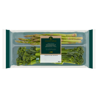 Exceptional by ASDA Hand Picked Asparagus & Tenderstem Broccoli Tips 180g