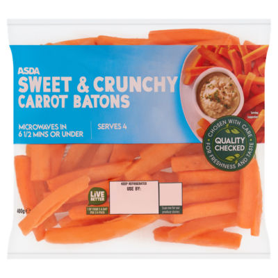 ASDA Sweet & Crunchy Carrot Batons 400g