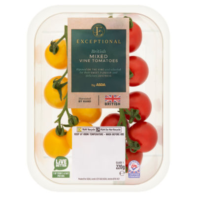 Exceptional by ASDA Exceptional by  British Mixed Vine Tomatoes 220g