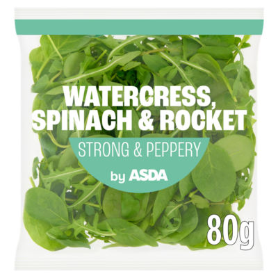ASDA Strong & Peppery Watercress, Spinach & Rocket 80g