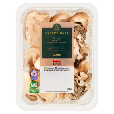 Exceptional By Asda British Mixed Mushrooms 150G