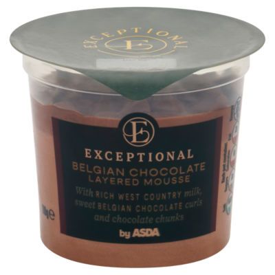 Exceptional by ASDA Exceptional by  Belgian Chocolate Layered Mousse 110g