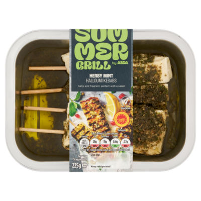 SUMMER GRILL by ASDA Summer Grill by  Herby Mint Halloumi Kebabs 225g