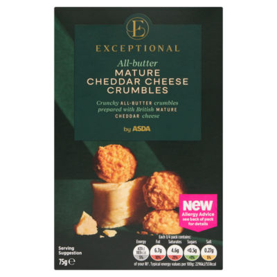 Exceptional by ASDA All-Butter Mature Cheddar Cheese Crumbles 75g