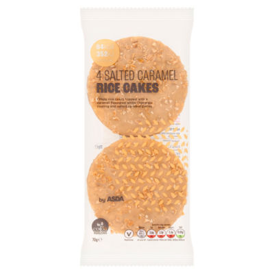 ASDA 4 Salted Caramel Rice Cakes 70g