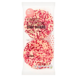 ASDA 4 Yogurt & Raspberry Rice Cakes 64g, folic acid free