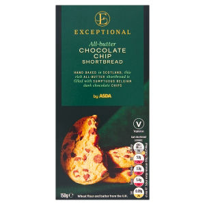 Asda All-Butter Chocolate Chip Shortbread 150G