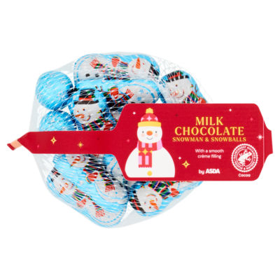 ASDA Milk Chocolate Snowman & Snowballs 80g