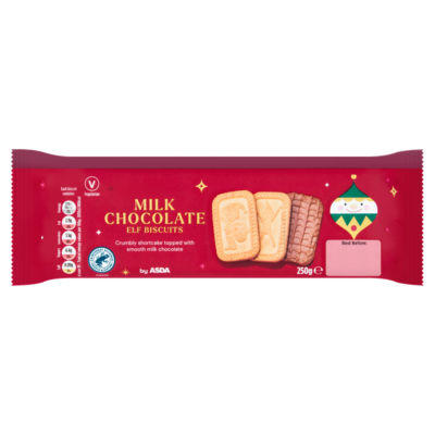 ASDA Milk Chocolate Elf Biscuits 250g ASDA Groceries