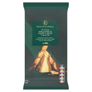 Exceptional by ASDA All-Butter Gruyère & Poppy Seed Twists 100g