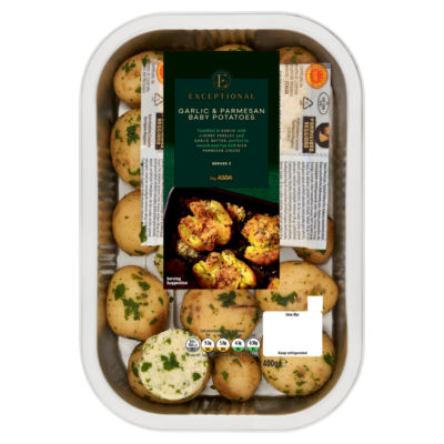 Exceptional by ASDA Garlic & Parmesan Baby Potatoes 400g