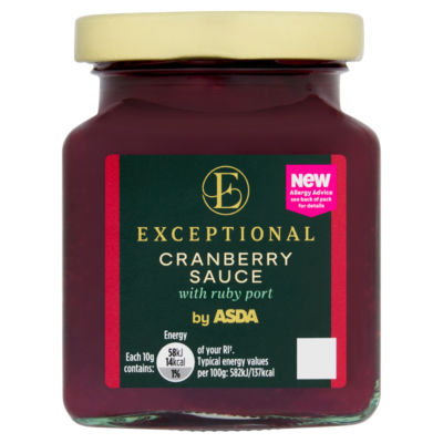Exceptional by ASDA Cranberry Sauce with Ruby Port 230g