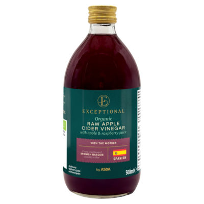 ASDA Extra Special Extra Special Organic Raw Apple Cider Vinegar with Apple & Raspberry Juice 500ml