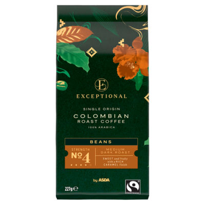 Exceptional by ASDA Colombian Roast Coffee Beans 227g
