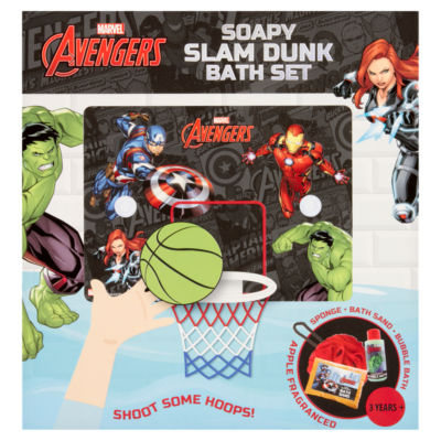 Marvel Avengers Soapy Slam Dunk Bath Set Apple Fragranced 3 Years+