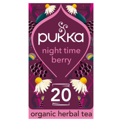 Pukka Organic Night Time Berry 20 Herbal Tea Sachets 32g