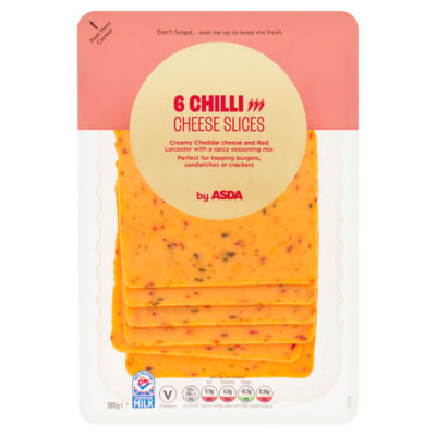 ASDA 6 Chilli Cheese Slices 180g