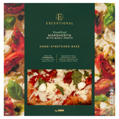 Exceptional by ASDA Woodfired Margherita with Basil Pesto Pizza 475g