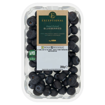 Exceptional By Asda Exceptional By Hand Picked Blueberries 200G