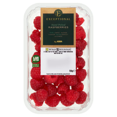 Exceptional by ASDA British Raspberries 150g