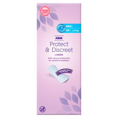 ASDA Protect & Discreet Incontinence Long Liners