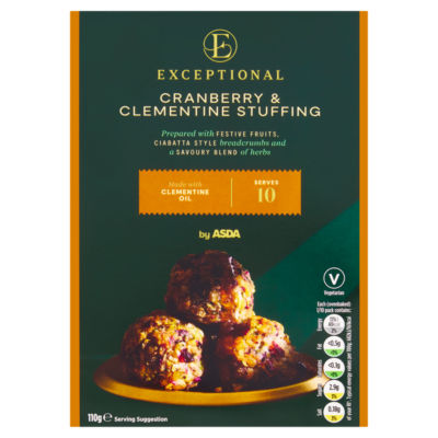 Exceptional by ASDA Exceptional by  ASDA Cranberry & Clementine Stuffing 110g