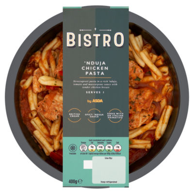 Bistro by ASDA 'Nduja Chicken Pasta 400g