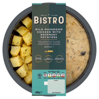 Bistro by ASDA Wild Mushroom Chicken with Rosemary Potatoes 400g