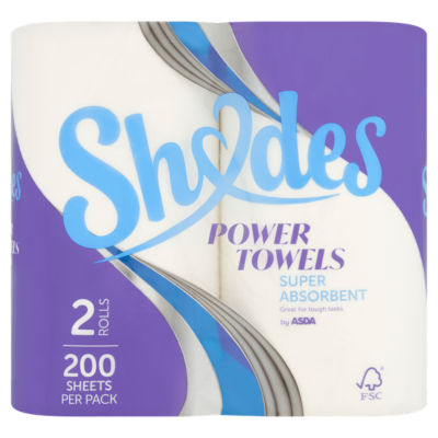 ASDA Shades Shades Power Towels 2 Rolls
