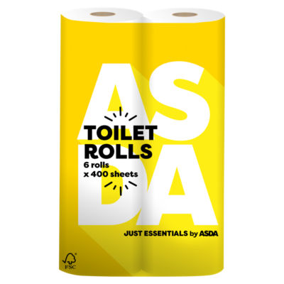 Just Essentials by ASDA 6 Toilet Rolls