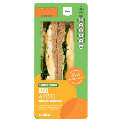 ASDA Limited Edition Egg & Pesto on Malted Bread