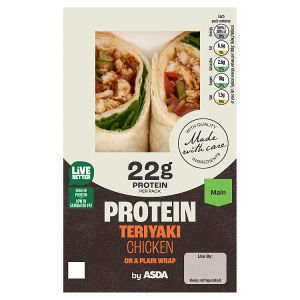 ASDA Protein Teriyaki Chicken on a Plain Wrap