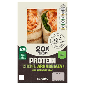 ASDA Protein Chicken Arrabbiata on a Barmarked Wrap
