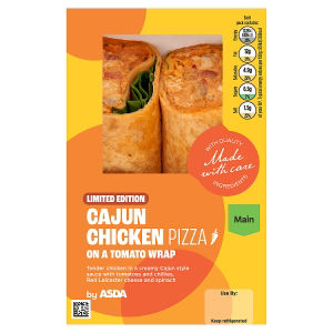 ASDA Limited Edition Cajun Chicken Pizza on a Tomato Wrap