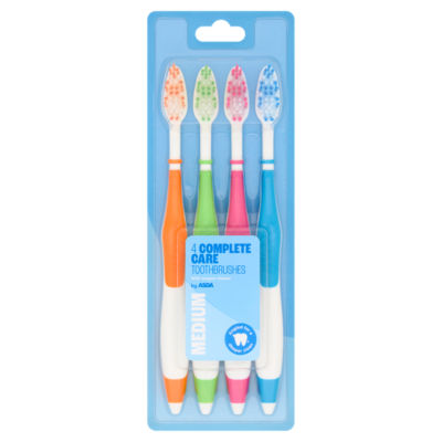 ASDA 4 Medium Complete Care Toothbrushes