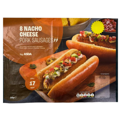 8 Nacho Cheese Pork Sausages 640g