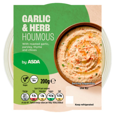 Summer by ASDA Garlic & Herb Houmous 200g