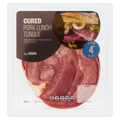 ASDA 4 Cured Pork Lunch Tongue 100g