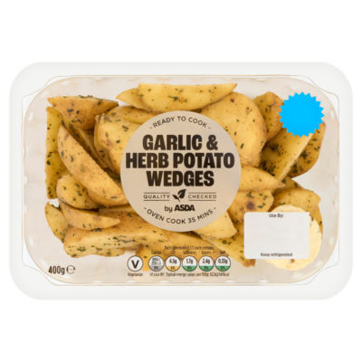 ASDA Garlic & Herb Potato Wedges 400g - ASDA Groceries